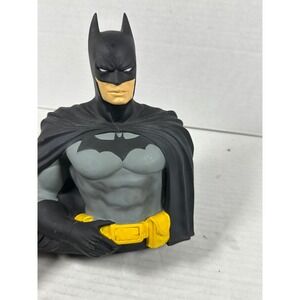 DC Comics Batman Bust Coin Bank Black Grey Yellow PVC Plastic Monogram 2014